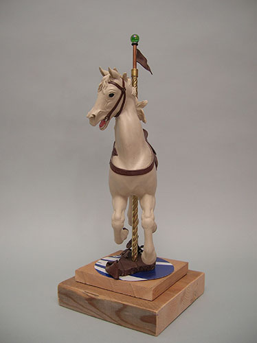 Carousel horse bronze sculpture