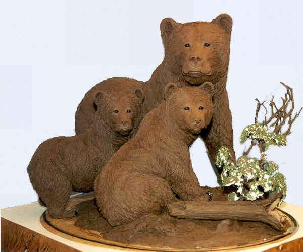 Grizzly Bear bronze sculptures