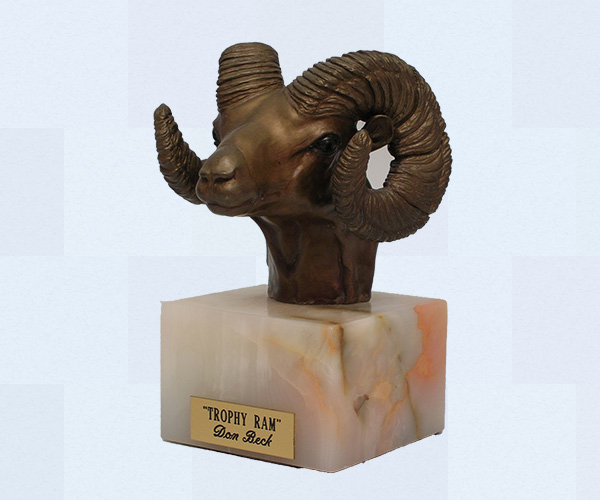 Rocky Mountain Bighorn sheep bronze sculpture