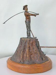 Lumberjack - Bronze Sculpture