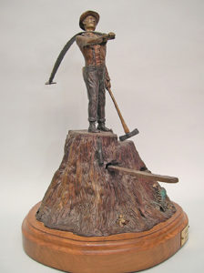 Lumberjack - Bronze Sculpture