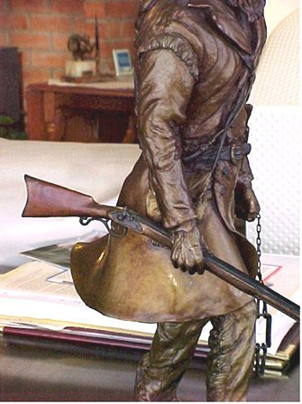 Hawkin Percussion rifle bronze sculpture | www.donbeckbronzes.com