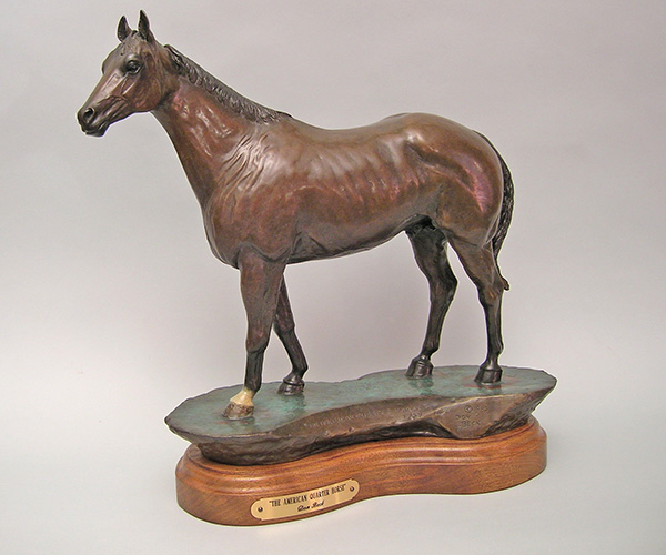 American Quarter Horse bronze sculpture